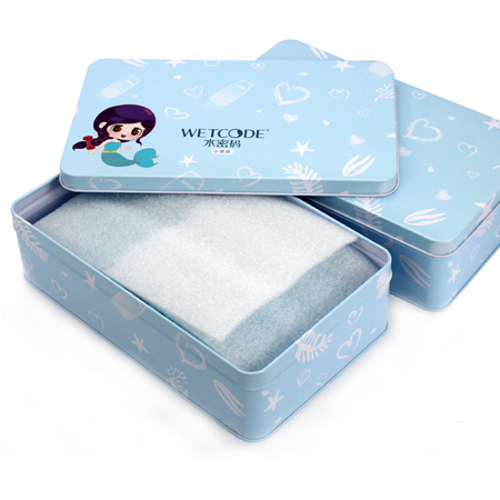 Cosmetic Rectangular Printed Tin Can